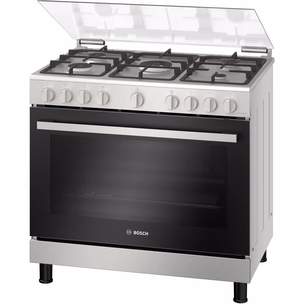 Series 4, Full Gas Cooker 90cm, Mechanical Timer, With Rotisserie, Stainless Steel, Made in Egypt - Series 4, Full Gas Cooker 90cm, Mechanical Timer, With Rotisserie, Stainless Steel, Made in Egypt