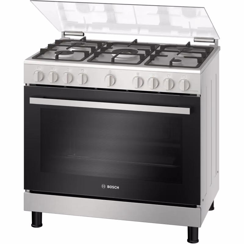 Series 4, Full Gas Cooker 90cm, Mechanical Timer, With Rotisserie, Stainless Steel, Made in Egypt