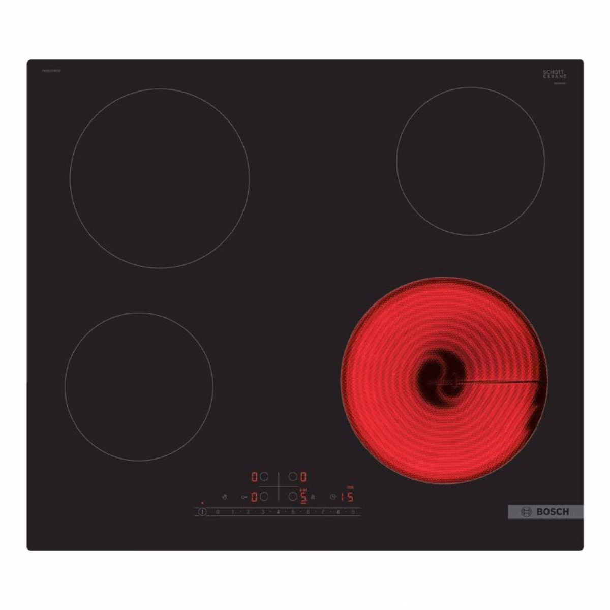 Series 6, Built-In Ceramic Hob 60cm, Touch Control, 4 Cooking Zone frameless, 17 Power Levels, Made in Germany - Series 6, Built-In Ceramic Hob 60cm, Touch Control, 4 Cooking Zone frameless, 17 Power Levels, Made in Germany