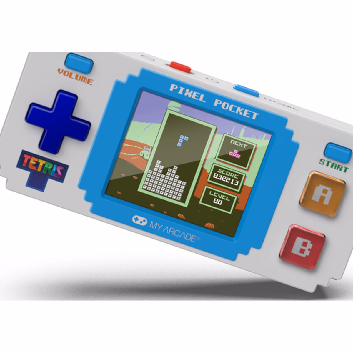 PIXEL POCKET TETRIS MINI PORTABLE GAMING SYSTEM WHITE 1