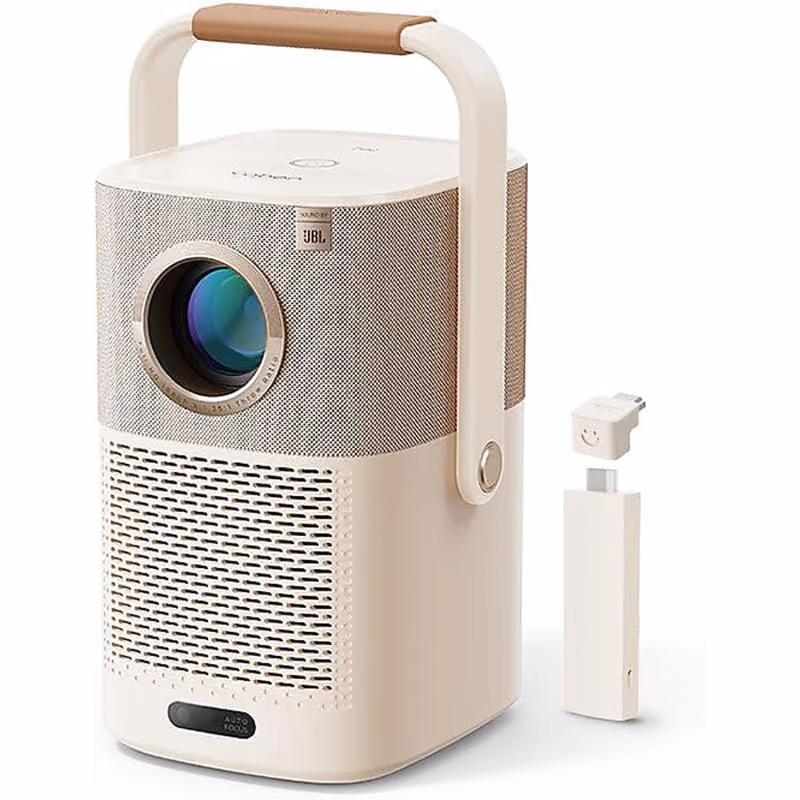 YABER T2 PLUS PORTABLE LCD PROJECTOR 450 ANSI LUMENS, 1080P, JBL DUAL 5W DOLBY, AUTO FOCUS & AUTO KEYSTONE CORRECTION, NFC MIRRORCAST, SMART TV DONGLE