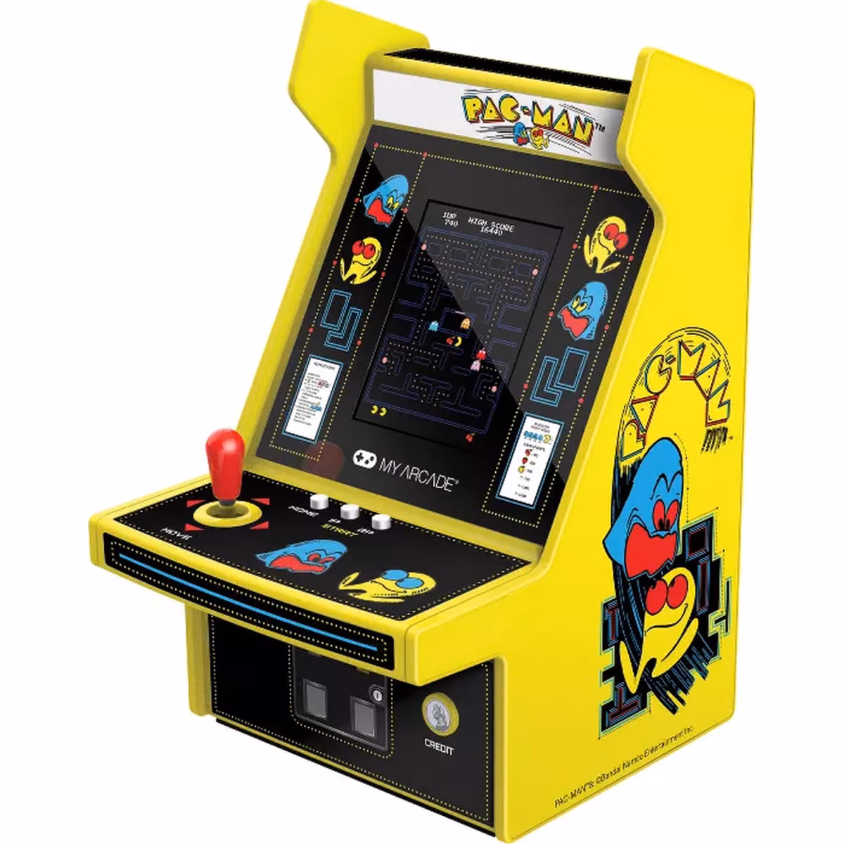MICRO PLAYER 6.7 PAC MAN PORTABLE RETRO ARCADE YELLOW 1