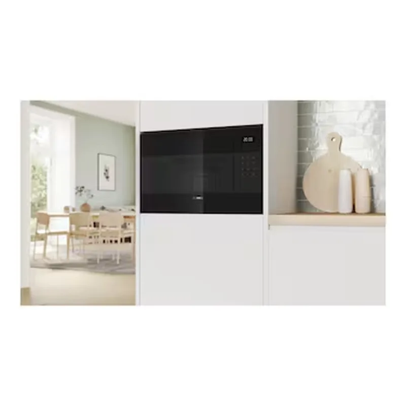 Series 6, Built-In Microwave 60cm with Grill, 5 Power Levels, Hydrolytic Cleaning, 8 Auto Programmes, Full Black, Made in China