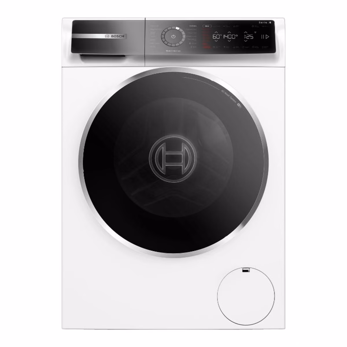Series 8, Front Load Washer, 9KG 1400 RPM, White Color, Home Connect, 52DB, Made in Germany - Series 8, Front Load Washer, 9KG 1400 RPM, White Color, Home Connect, 52DB, Made in Germany