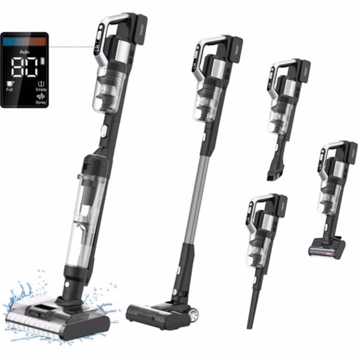 JIMMY CORDLESS VACUUM & WASHER - BLACK+SILVER - JIMMY CORDLESS VACUUM & WASHER - BLACK+SILVER